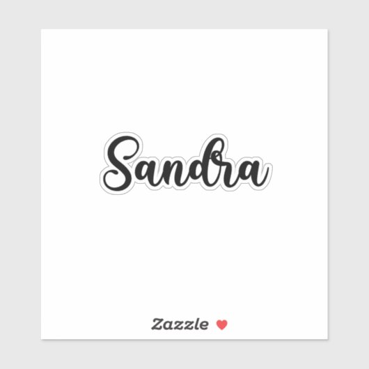Sandra Name - Handgeschreven kalligrafie Sticker (Vel)