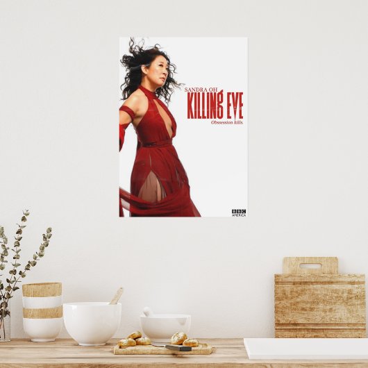 Sandra Oh in Killing Eve Character Poster (Keuken)