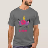 SANDRA Persoonlijk Unicorn Face T-shirt (Voorkant)