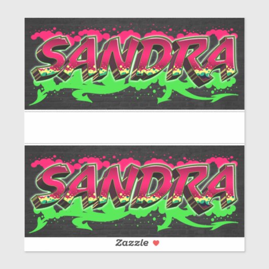 Sandra Vorname Name Graffiti Aufkleber Sticker (Vel)