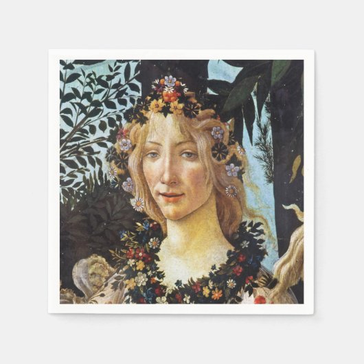 Sandro Botticell - Spring - Flora's buste Fine Art Servet (Voorkant)