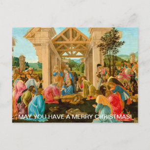 Sandro Botticelli, Aanbidding van de magie Feestdagenkaart