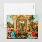 Sandro Botticelli, Aanbidding van de magie Feestdagenkaart (Voorkant / Achterkant)