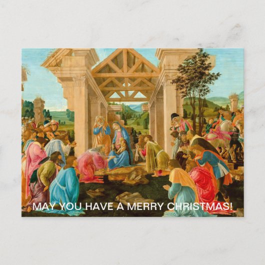 Sandro Botticelli, Aanbidding van de magie Feestdagenkaart (Voorkant)