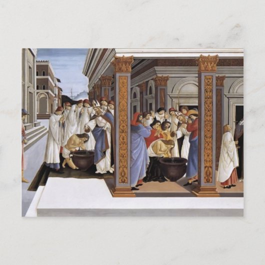 Sandro Botticelli - Baptisme van St. Zenobius Briefkaart (Voorkant)