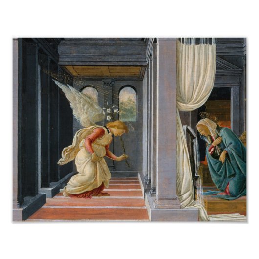 Sandro Botticelli - De aankondiging Foto Afdruk (Voorkant)