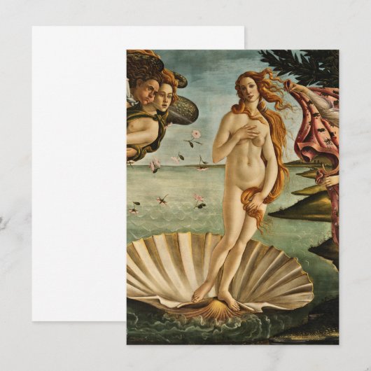 Sandro Botticelli - De geboorte van Venus Bedankkaart (Voorkant / Achterkant)