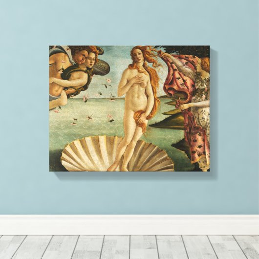 Sandro Botticelli - De geboorte van Venus Canvas Afdruk (Insitu (Houten vloer))