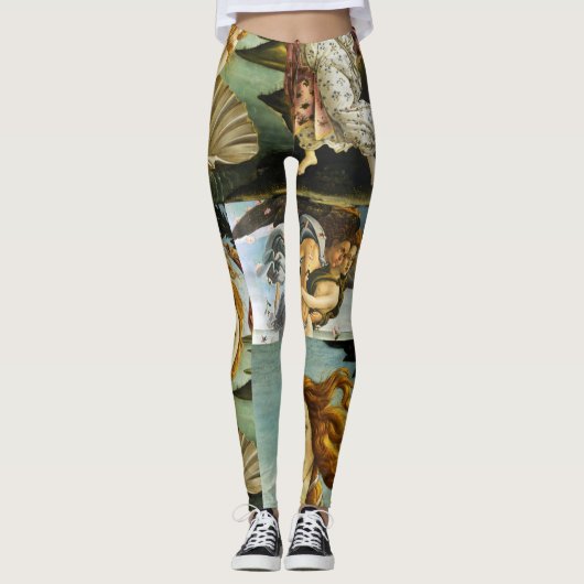 Sandro Botticelli "De geboorte van Venus - collage Leggings (Voorkant)
