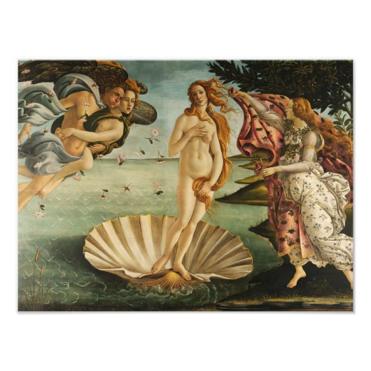 Sandro Botticelli - De geboorte van Venus Foto Afdruk (Voorkant)
