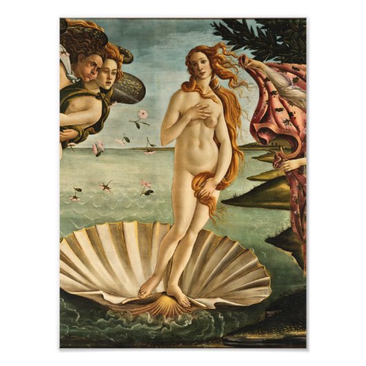 Sandro Botticelli - De geboorte van Venus Foto Afdruk (Voorkant)