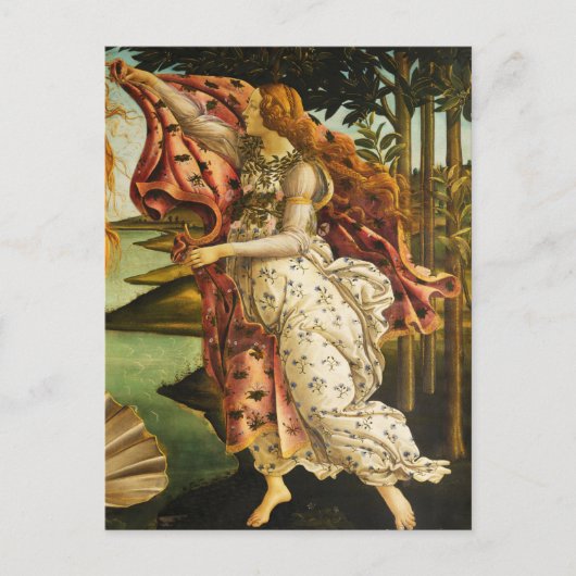 Sandro Botticelli "De Geboorte van Venus - Hora" P Briefkaart (Voorkant)