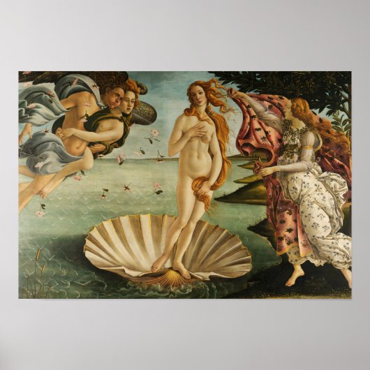 Sandro Botticelli - De geboorte van Venus Poster (Voorkant)
