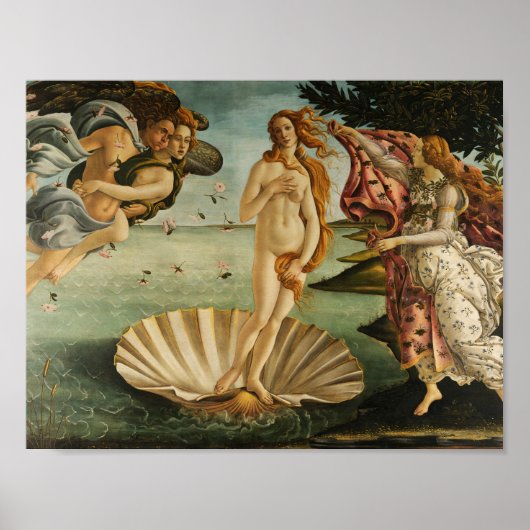 Sandro Botticelli - De geboorte van Venus Poster (Voorkant)