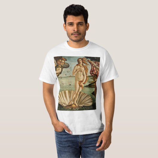 Sandro Botticelli - De geboorte van Venus T-shirt (Voorkant volledig)