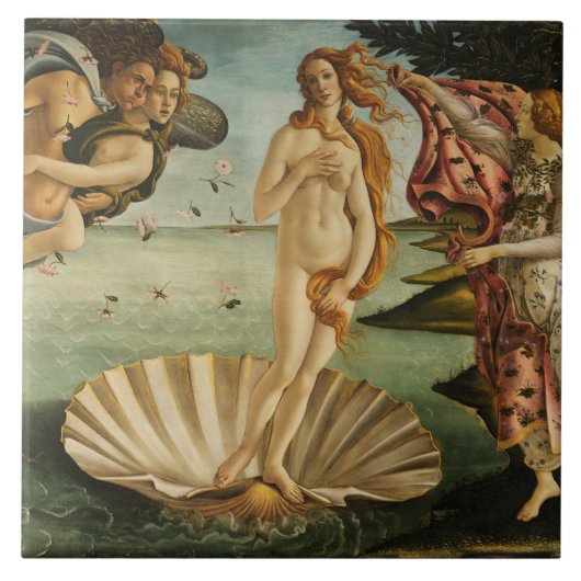 Sandro Botticelli - De geboorte van Venus Tegeltje (Voorkant)