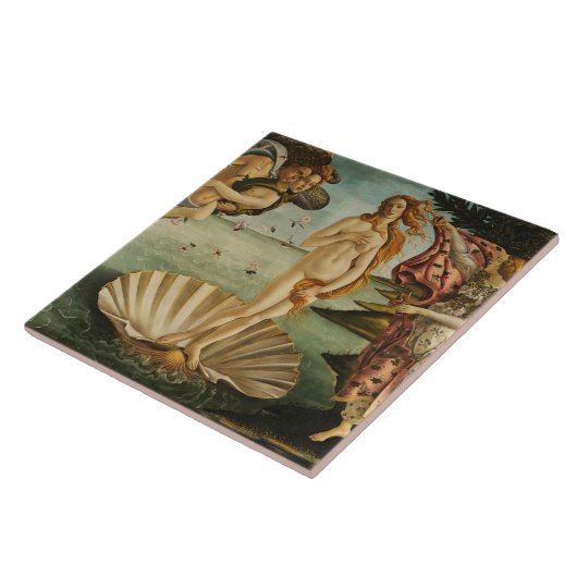 Sandro Botticelli - De geboorte van Venus Tegeltje (Zijkant)