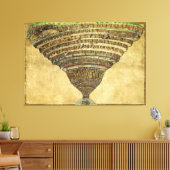 Sandro Botticelli De kaart van de hel Dante Het Go Canvas Afdruk (Insitu (Woonkamer))