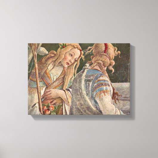 Sandro Botticelli - De verleiding van Christus Canvas Afdruk (Voorkant)