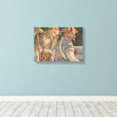 Sandro Botticelli - De verleiding van Christus Canvas Afdruk (Insitu (Houten vloer))