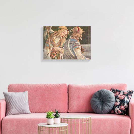 Sandro Botticelli - De verleiding van Christus Canvas Afdruk (Insitu (Woonkamer))