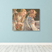 Sandro Botticelli - De verleiding van Christus Canvas Afdruk (Insitu (Houten vloer))