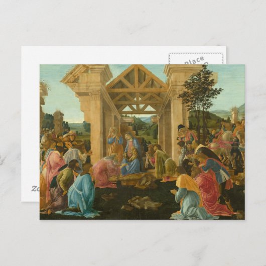 Sandro Botticelli - De verrijking van de Magi Briefkaart (Voorkant / Achterkant)
