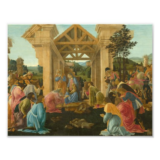 Sandro Botticelli - De verrijking van de Magi Foto Afdruk (Voorkant)