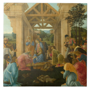 Sandro Botticelli - De verrijking van de Magi Tegeltje