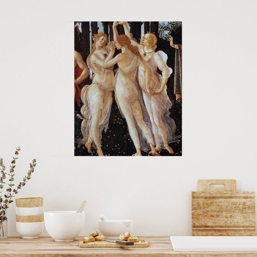 Sandro Botticelli - Drie races in Primavera Poster (Keuken)