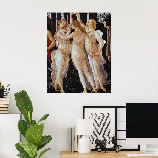 Sandro Botticelli - Drie races in Primavera Poster (Thuiskantoor)