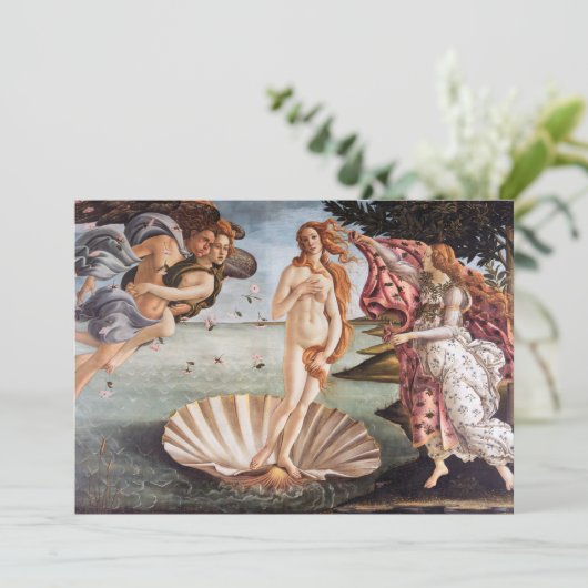 Sandro Botticelli - geboorte van Venus Bedankkaart (Staand voorkant)