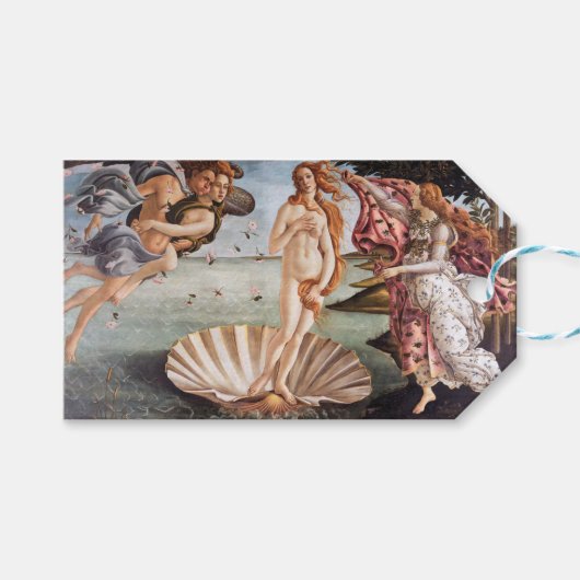 Sandro Botticelli - Geboorte van Venus Cadeaulabel (Voorkant (Horizontaal))