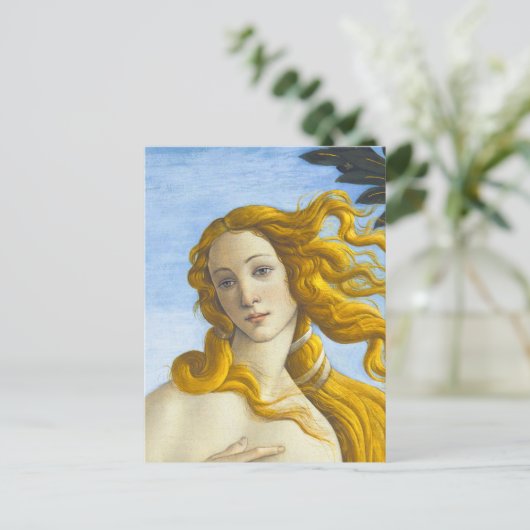 Sandro Botticelli - Geboorte van Venus Close-up Briefkaart (Staand voorkant)