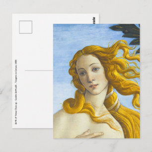 Sandro Botticelli - geboorte van Venus Close-up Briefkaart