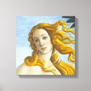 Sandro Botticelli - Geboorte van Venus Close-up Canvas Afdruk