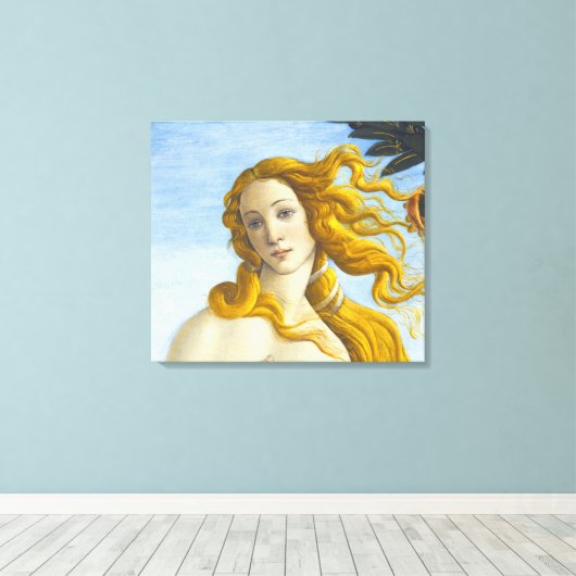 Sandro Botticelli - geboorte van Venus Close-up Canvas Afdruk (Insitu (Houten vloer))
