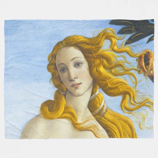 Sandro Botticelli - geboorte van Venus Close-up Fleece Deken (Voorkant (Horizontaal))