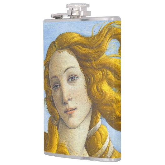 Sandro Botticelli - geboorte van Venus Close-up Heupfles (Links)