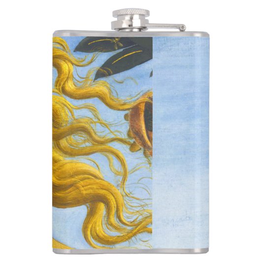 Sandro Botticelli - geboorte van Venus Close-up Heupfles (Achterkant)