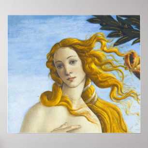 Sandro Botticelli - geboorte van Venus Close-up Poster