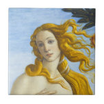 Sandro Botticelli - geboorte van Venus Close-up Tegeltje<br><div class="desc">Geboorteplaats: Venus Close-up - Sandro Botticelli, Tempera on Canvas, 1485</div>
