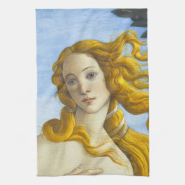Sandro Botticelli - geboorte van Venus Close-up Theedoek