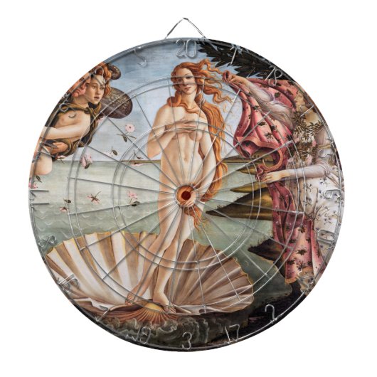 Sandro Botticelli - geboorte van Venus Dartbord (Voorkant)