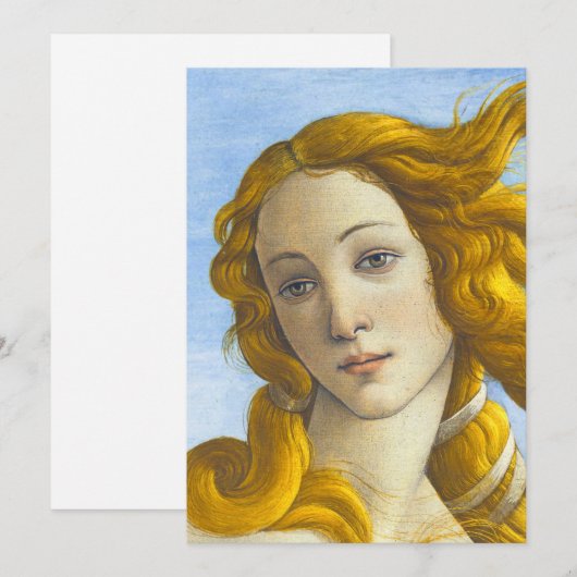 Sandro Botticelli - geboorte van Venus Detail Bedankkaart (Voorkant / Achterkant)
