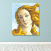 Sandro Botticelli - Geboorte van Venus Detail Canvas Afdruk (Insitu (Houten vloer))