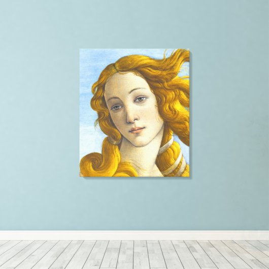 Sandro Botticelli - geboorte van Venus Detail Canvas Afdruk (Insitu (Houten vloer))