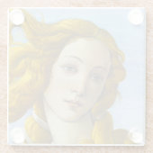 Sandro Botticelli - geboorte van Venus Detail Glazen Onderzetter (Achterkant)