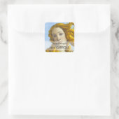 Sandro Botticelli - geboorte van Venus Detail Vierkante Sticker (Tas)
