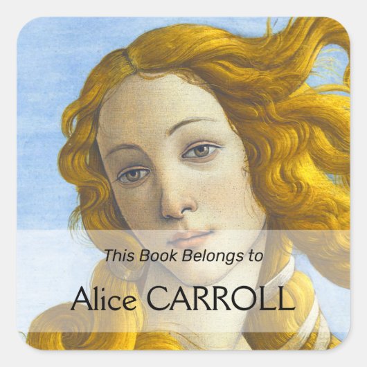 Sandro Botticelli - geboorte van Venus Detail Vierkante Sticker (Voorkant)